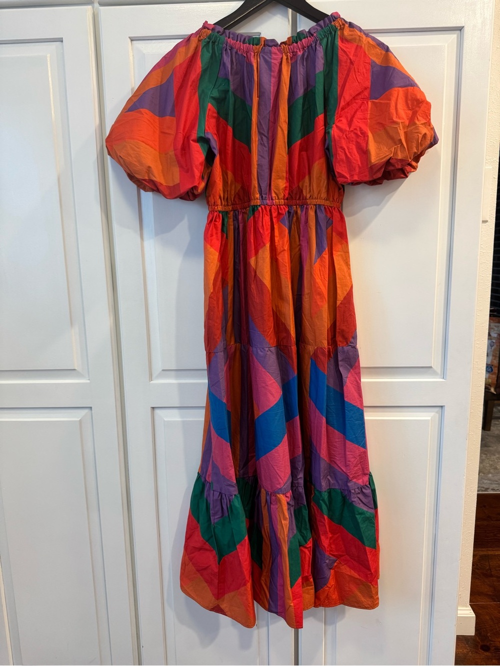FARM Rio Off-Shoulder Amanda Stripes Maxi Dress. Size XS - Picture 5 of 12